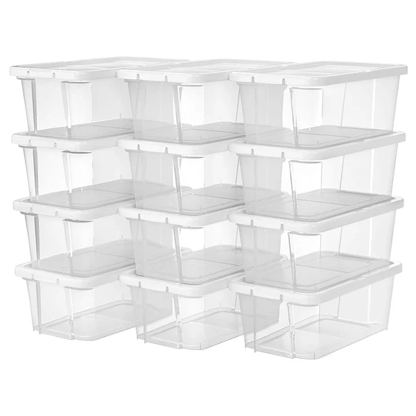 Schuhbox La Maxe (12er-Set) - Kunststoff - Weiß - 13 x 20 cm