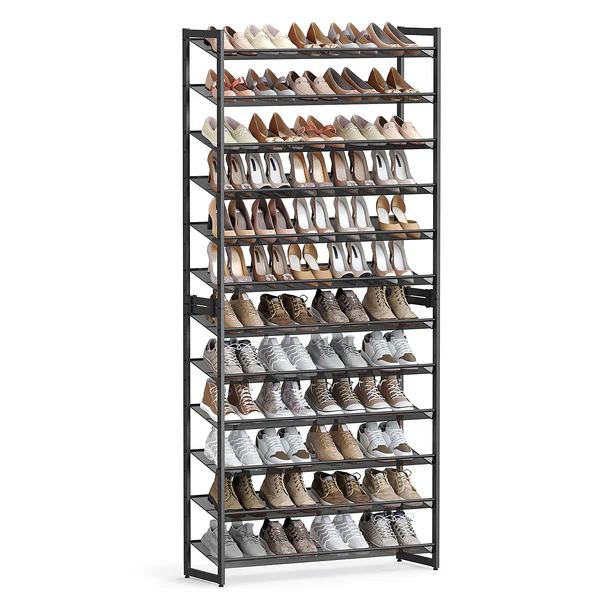 Schuhregal Heckfield II - Metall - Schwarz - Höhe: 221 cm - Image 5