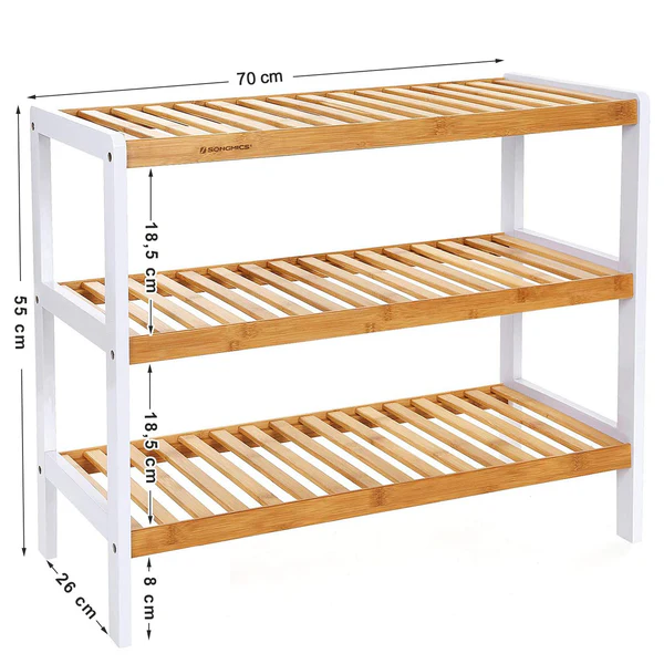 Schuhregal Mountville I - Bambus massiv - Höhe: 55 cm - Image 6