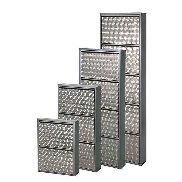 Schuhschrank Cabinet - Silber Geflext - 102,5 cm - Image 2