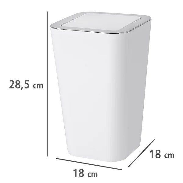 Schwingdeckeleimer Candy - Polystyrol / ABS - Fassungsvermögen: 6 L - Weiß - Image 3