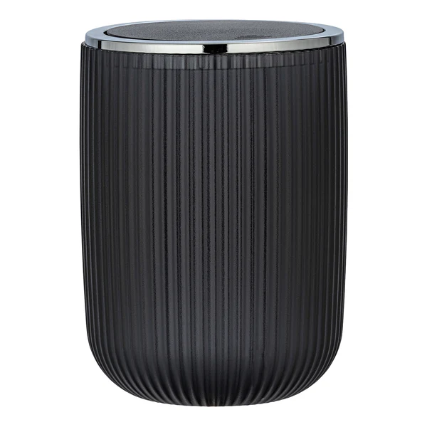 Schwingedeckeleimer Agropoli - Polyester PVC - Grau - Fassungsvermögen: 2 L