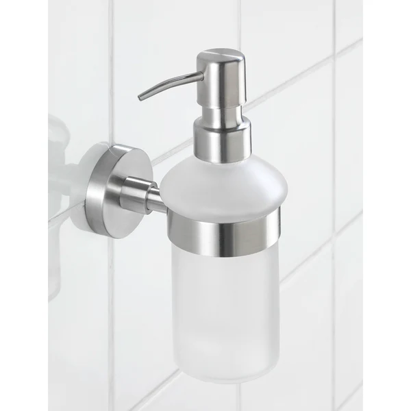 Seifenspender Bosio - Milchglas / Edelstahl - Füllmenge: 200 ml - Matt - Image 2