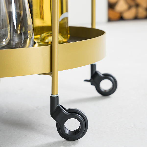 Servierwagen GLENDING - Keramik / Stahl - Marmor Braun Dekor / Gold - Image 26