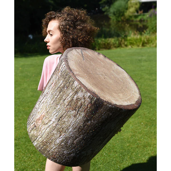 Sitzhocker Timberly - Webstoff - Braun - Image 2