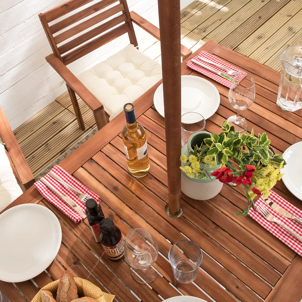 Sitzkissen Garden Basic (4er-Set) - Webstoff - Weiß - Image 10