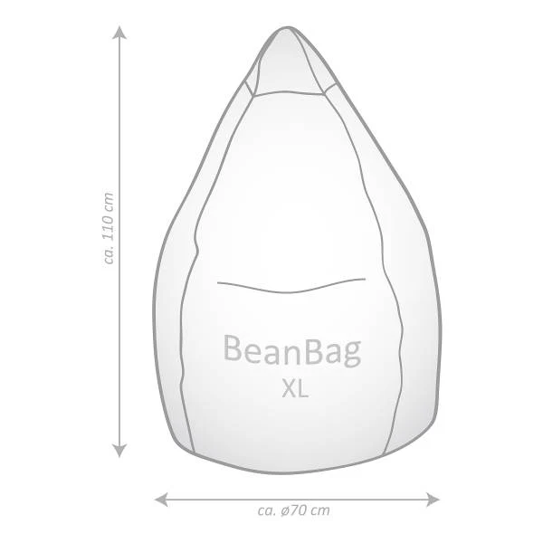 Sitzsack BeanBag COMODO XL - Altrosa - Image 3