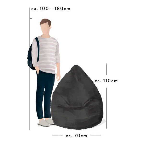 Sitzsack BeanBag COMODO XL - Altrosa - Image 4