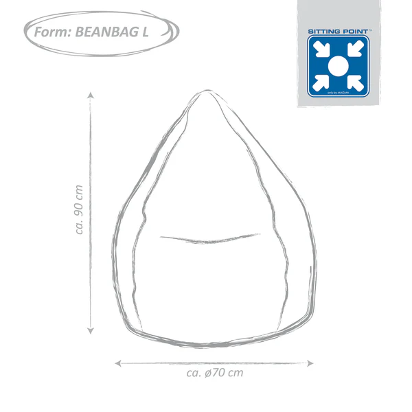 Sitzsack Easy L - Microfaser - Gelb - Image 3