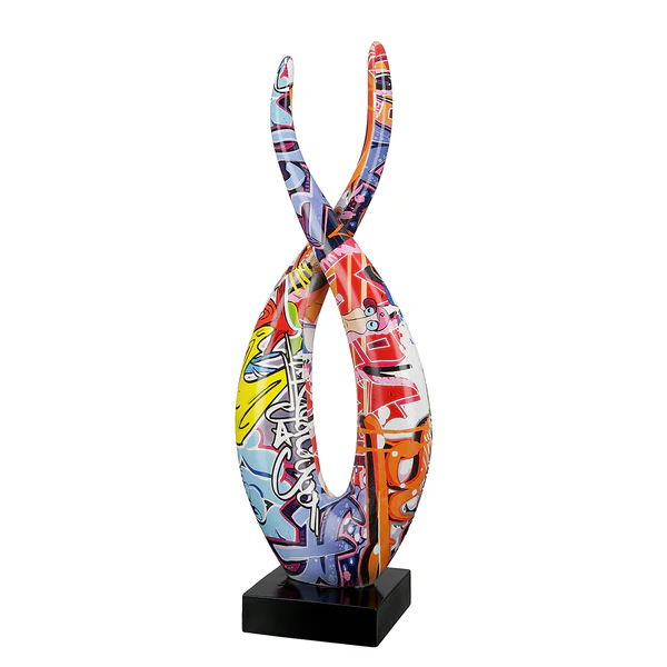 Skulptur Flame Street Art - Kunstharz - Multicolor