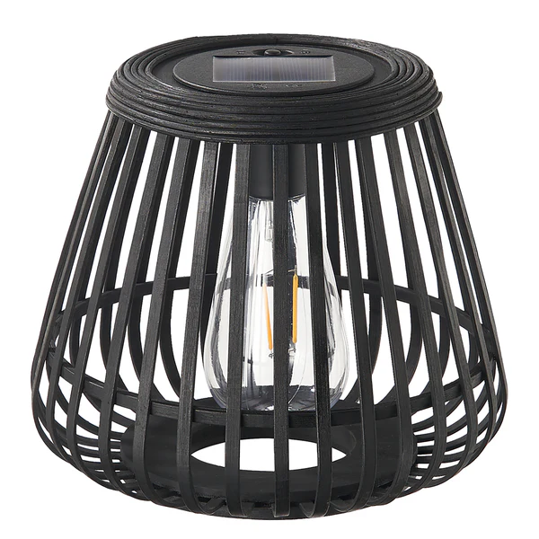 Solar-Laterne Sunshine Glimmer - Bambus - Schwarz - 1-flammig - Image 4