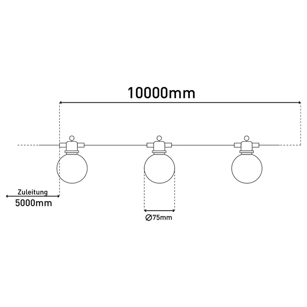 Solar-Lichterkette Cadena - Kunststoff - Schwarz - 10-flammig - Warmweiß - Image 16