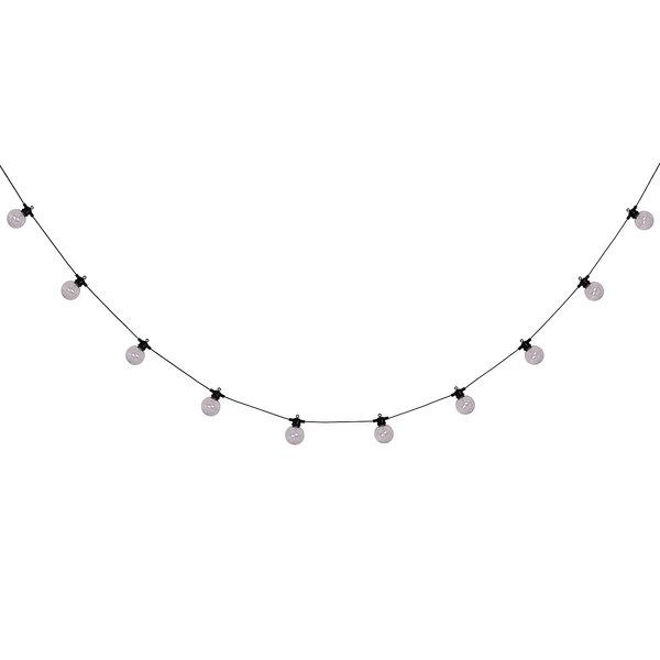 Solar-Lichterkette Cadena - Kunststoff - Schwarz - 10-flammig - Warmweiß - Image 3