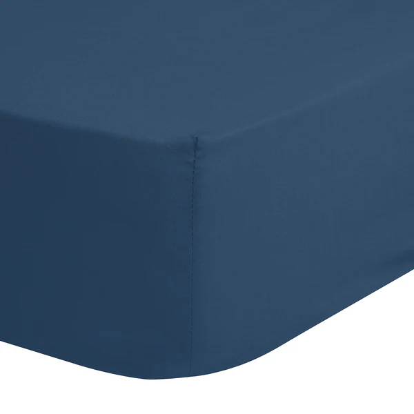 Spannbettlaken Jenny - Baumwolle - Marineblau - 140 x 200 cm