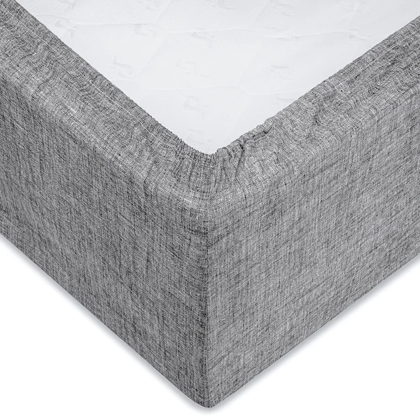 Spannbettlaken Lino - Baumwolle - Dunkelgrau - 90 x 220 cm - Image 2