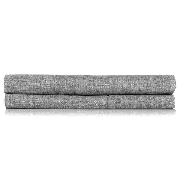 Spannbettlaken Lino - Baumwolle - Dunkelgrau - 90 x 220 cm - Image 4