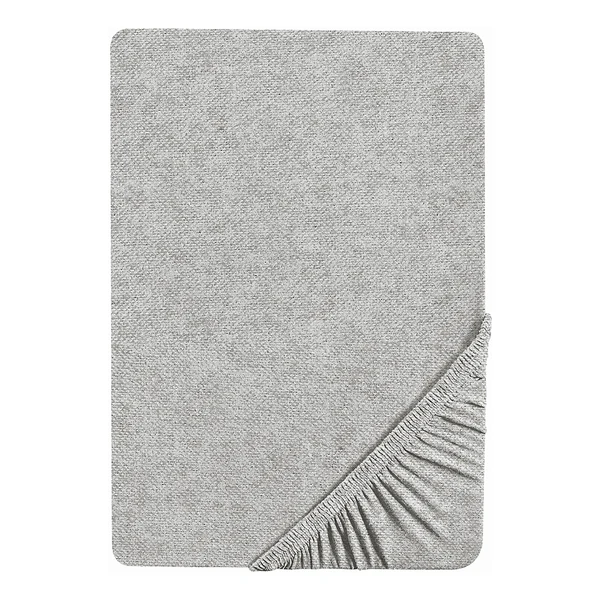 Spannbetttuch 0841380 - Baumwolle Flanell - Grau - 90-100 x 200 cm