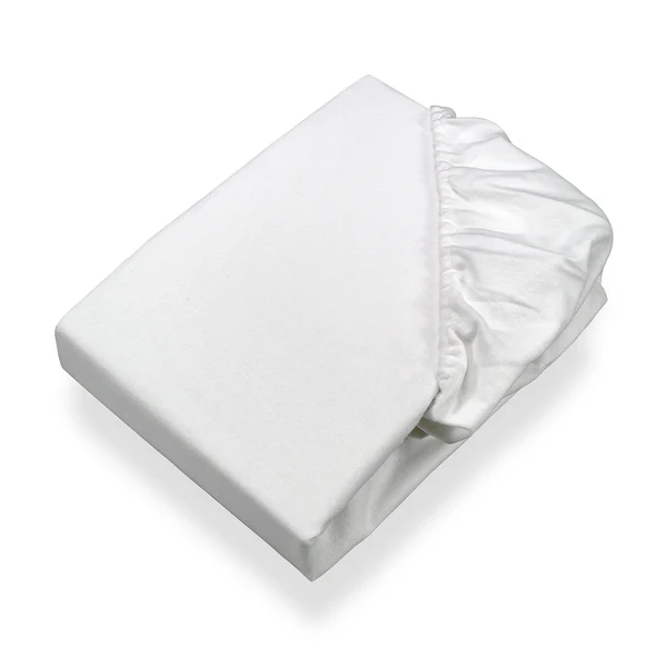 Spannbetttuch Molton - Baumwollstoff - Weiß - 120 x 200 cm