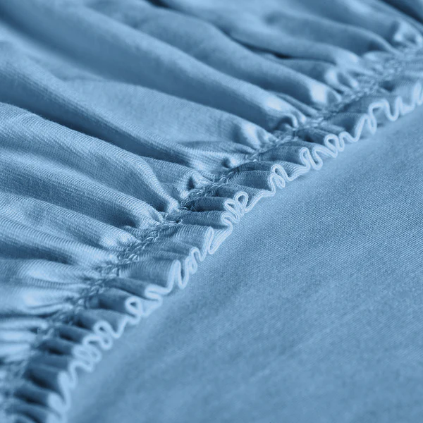 Spannbetttuch Vario-Stretch - Jersey - Blau - 200 x 200 cm - Image 4