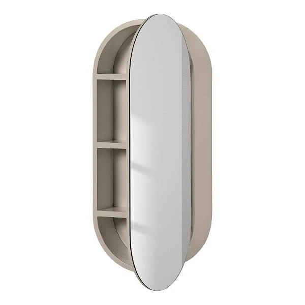Spiegelschrank LINDHOLM oval - Taupe - Image 5