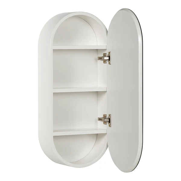 Spiegelschrank LINDHOLM oval - Weiß - Image 10