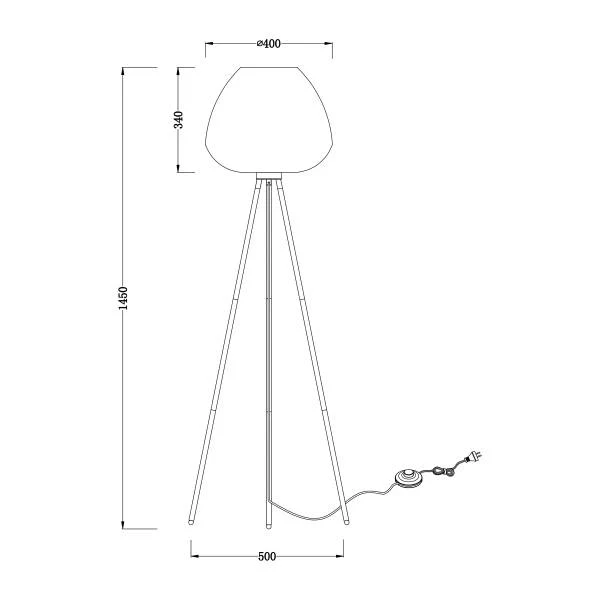Stehleuchte ARA - Rauchglas / Eisen - 1-flammig - Image 12