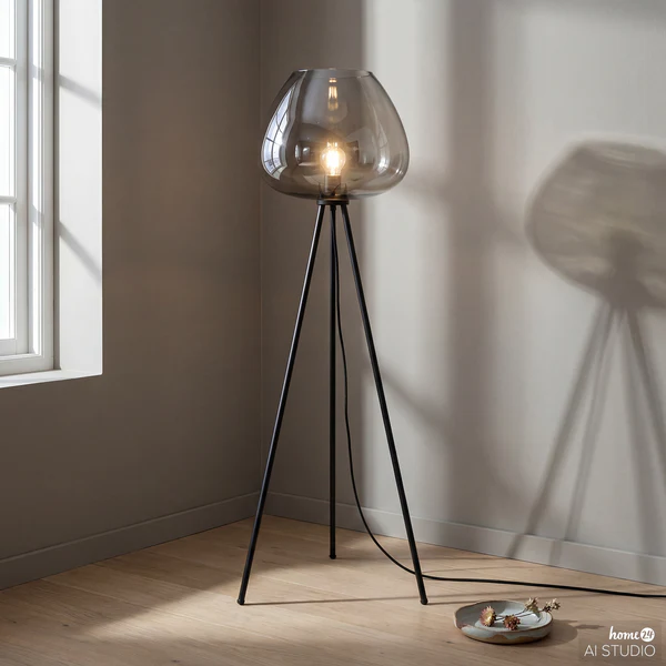 Stehleuchte ARA - Rauchglas / Eisen - 1-flammig - Image 2