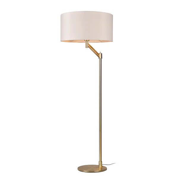 Stehleuchte Cassio - Webstoff / Stahl - 1-flammig - Gold