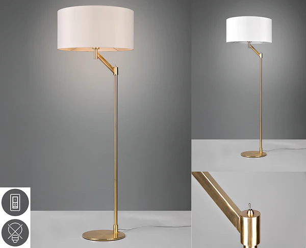 Stehleuchte Cassio - Webstoff / Stahl - 1-flammig - Gold - Image 5