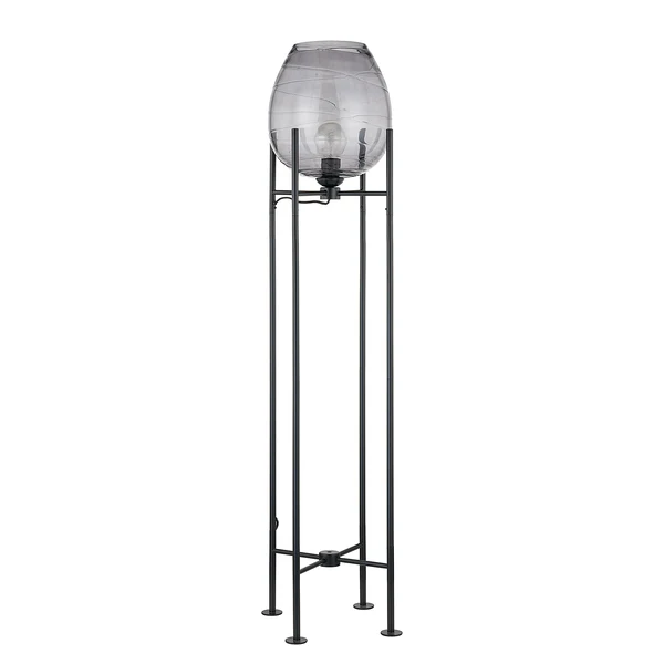 Stehleuchte Cutler - Eisen / Rauchglas - 1-flammig - Image 2