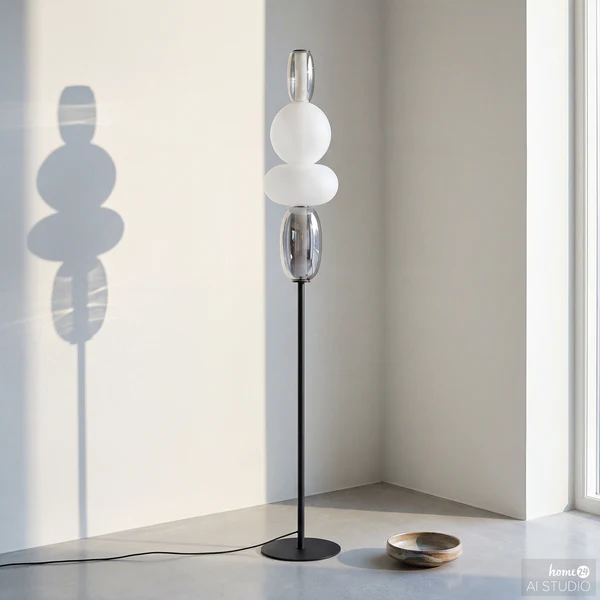 Stehleuchte DREA - Glas / Eisen - Höhe: 160 cm