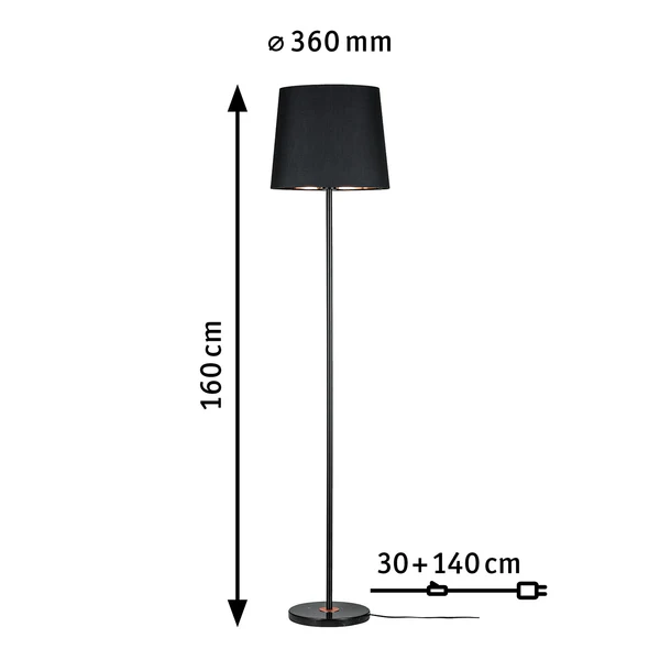 Stehleuchte Enja - Mischgewebe / Aluminium - 1-flammig - Image 4
