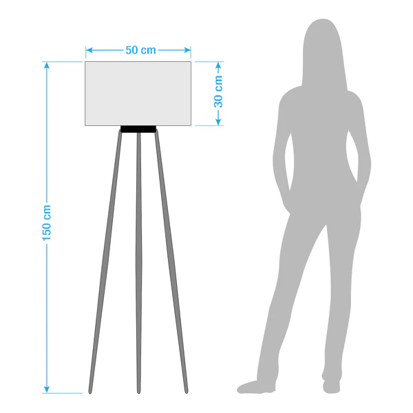 Stehleuchte Tripod Stabilo - Massivholz / Webstoff - 1-flammig - Image 12
