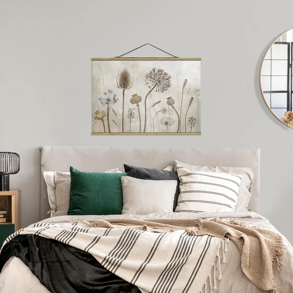 Stoffbild Growing Old II - Textil; Massivholz (Holzart) - Beige - 100cm x 66,5cm x 0,3cm - 100 x 67 cm - Image 4