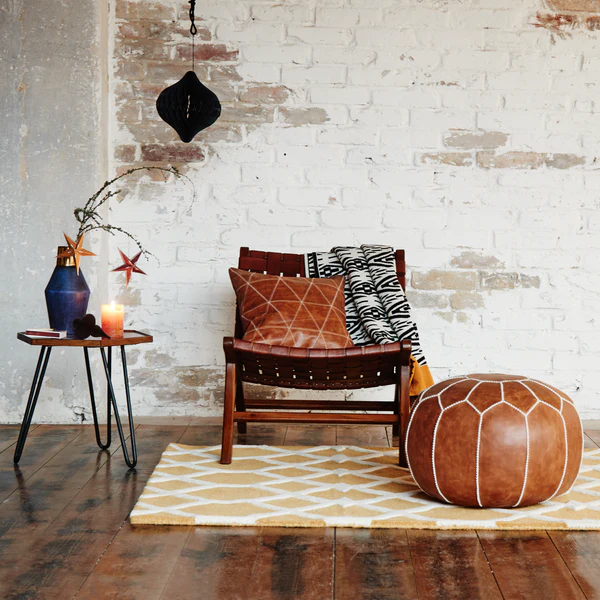 Stuhl BOURBOURG - Echtleder / Teak massiv - Braun / Teak - Image 2