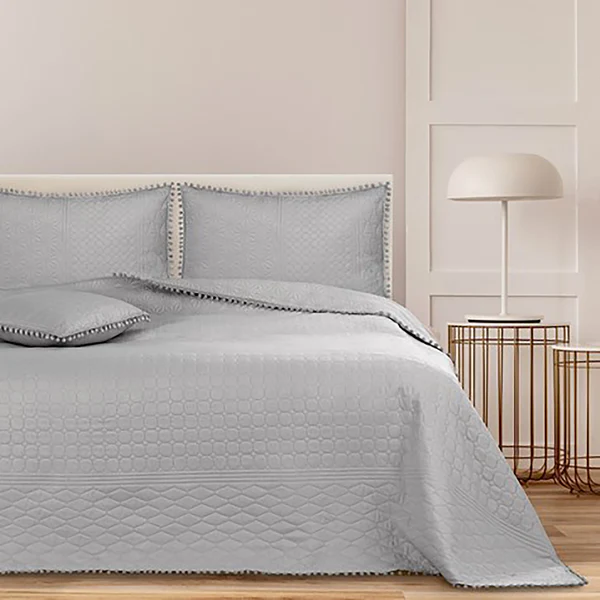 Tagesdecke Ladore - Polyester - Hellgrau - 260 x 280 cm - Image 2
