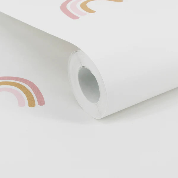 Tapete White Little Rainbow - Vlies - Pink - Image 4