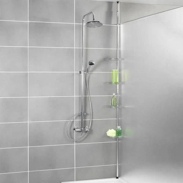 Teleskop-Duscheckregal Banky - Edelstahl - Silber - Image 2