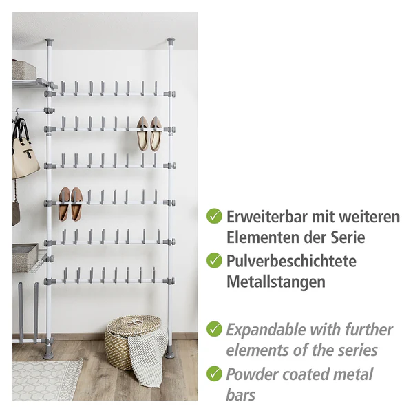Teleskop-Kleiderstange Herkules I - Metall - Weiß / Hellgrau - 1er Set - Image 14