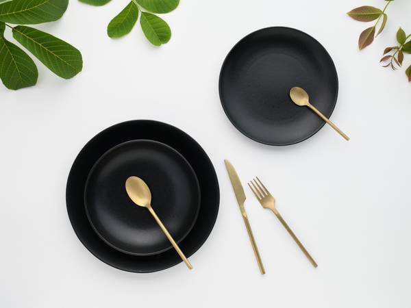 Tellerset Magic Black 12-teilig - Schwarz - Keramik - Andere - 31 x 29 x 31 cm - Image 6