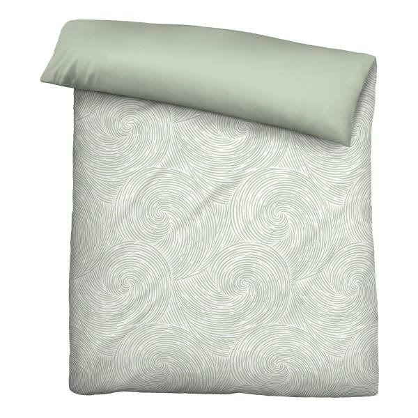 Tencel-Bettwäsche Strudel - Lyocell - Salbei - 135 x 200 cm + Kissen 80 x 80 cm - Image 3