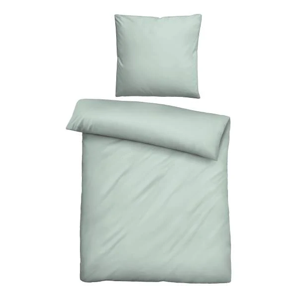Tencel-Bettwäsche Uni - Lyocell - Salbei - 135 x 200 cm + Kissen 80 x 80 cm