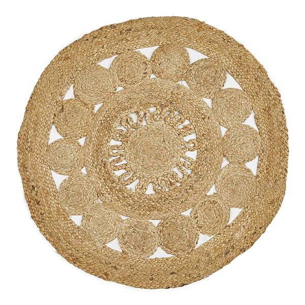 Teppich Balo - Jute / Baumwolle - Natur