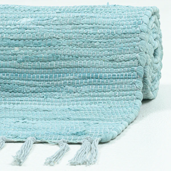 Teppich Happy Cotton - Baumwolle - Hellblau - 60 x 120 cm - Image 4