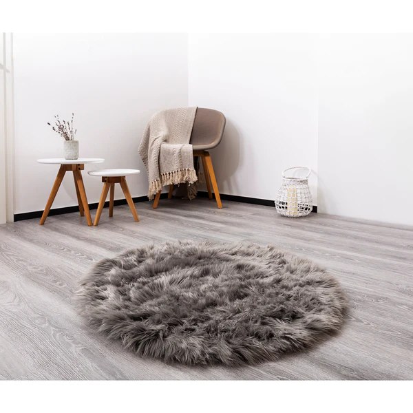 Teppich Ovium - Acryl / Polyester - Taupe - 80 x 80 cm - Image 2
