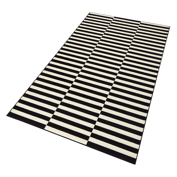 Teppich Panel - Kunstfaser - Schwarz / Creme - 160 x 230 cm - Image 6