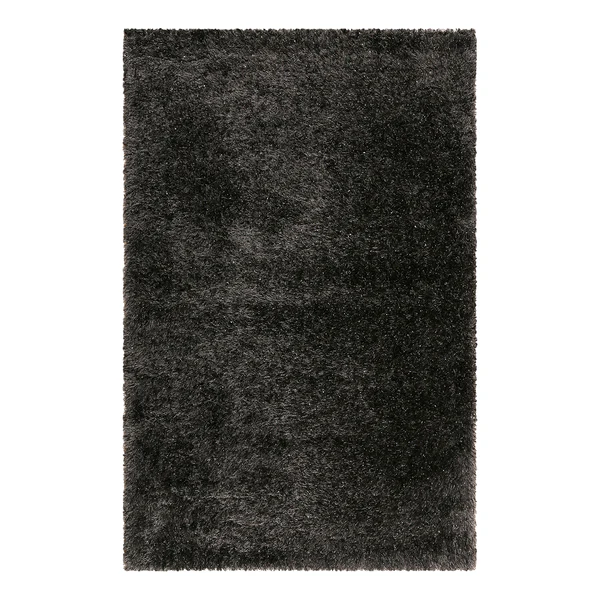 Teppich Shiny Touch II - Polyester - Anthrazit - 80 x 150 cm