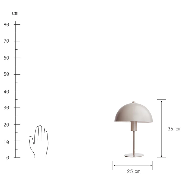 Tischlampe TOPEE - Eisen - Beige - Beige - Image 7
