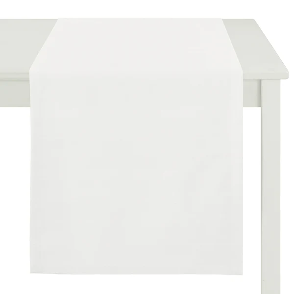 Tischläufer Kyogle - Webstoff - 45 x 135 cm - Porzellanweiß