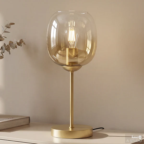 Tischleuchte ARMTA - Glas / Eisen - 1-flammig